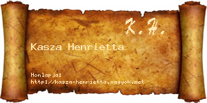 Kasza Henrietta névjegykártya