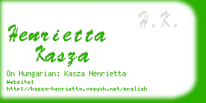 henrietta kasza business card
